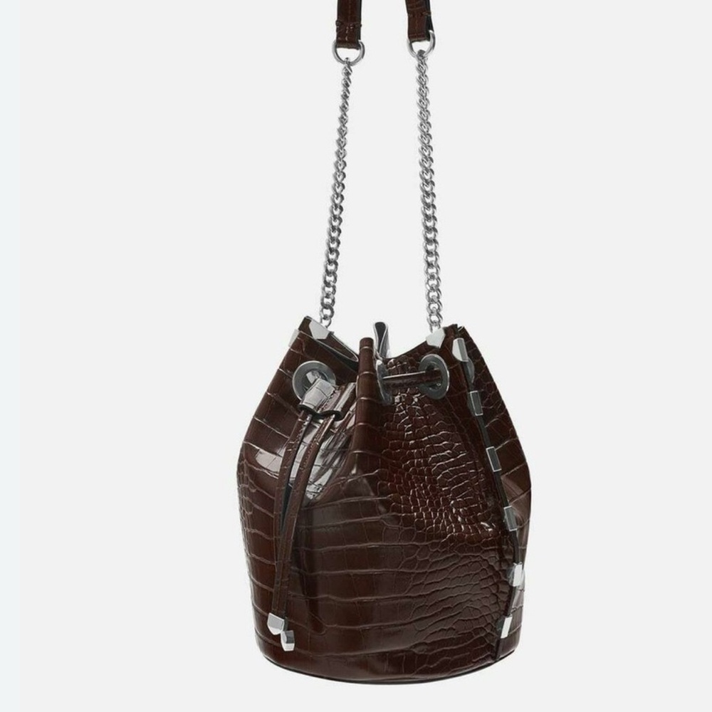 Zara Embossed Bucket Bag - Picture 2 of 4
